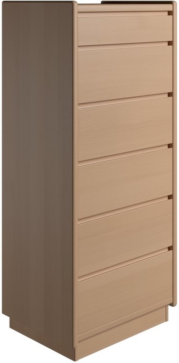 Krone kommode 50 cm bred med 6 skuffer i bøgefiner, Kommoder hos HomeNordic