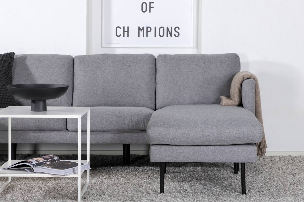 Polar - Sofa i U-form med gråt polyester stof – billede 4