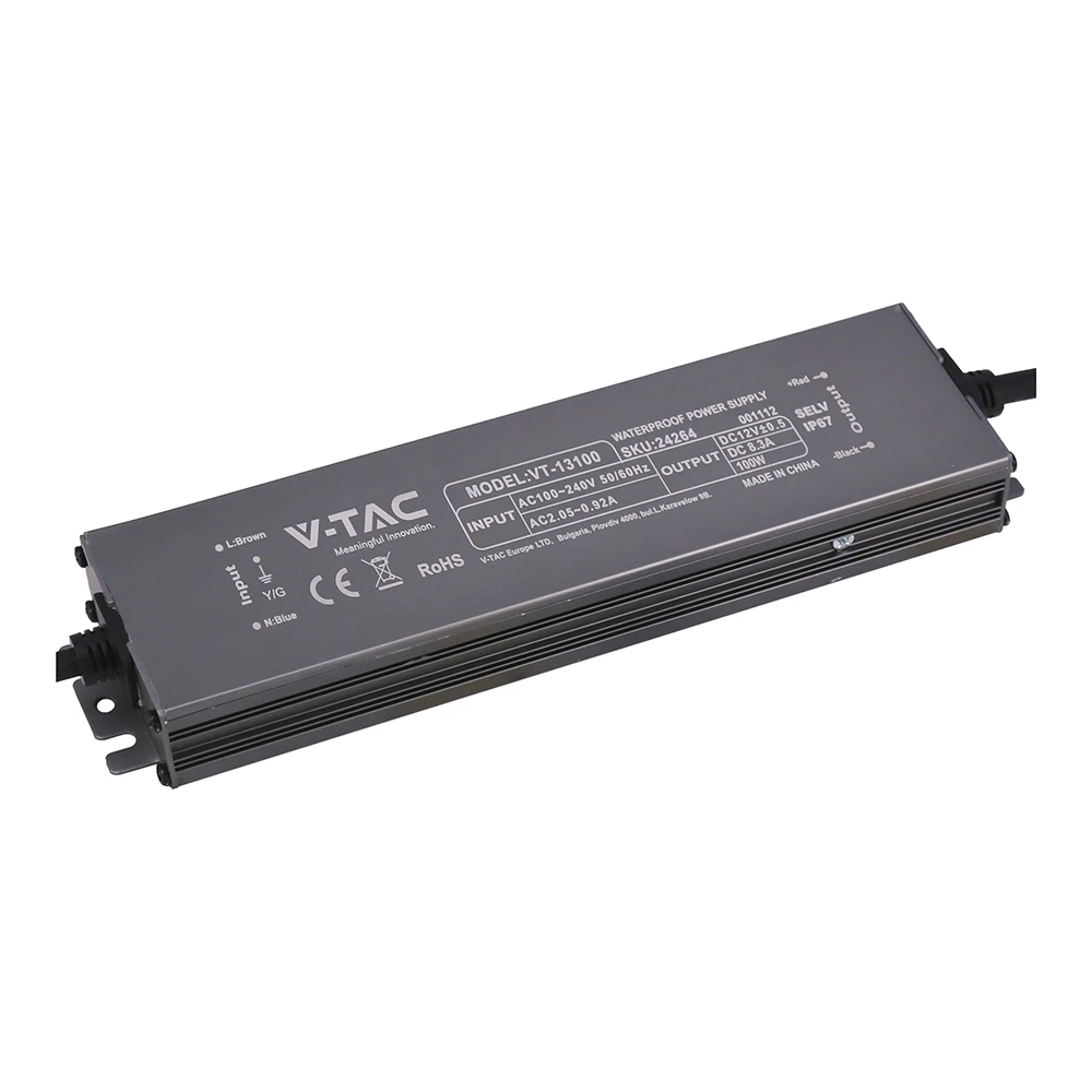 100W / 12V DC strømforsyning, Strømforsyninger hos HomeNordic