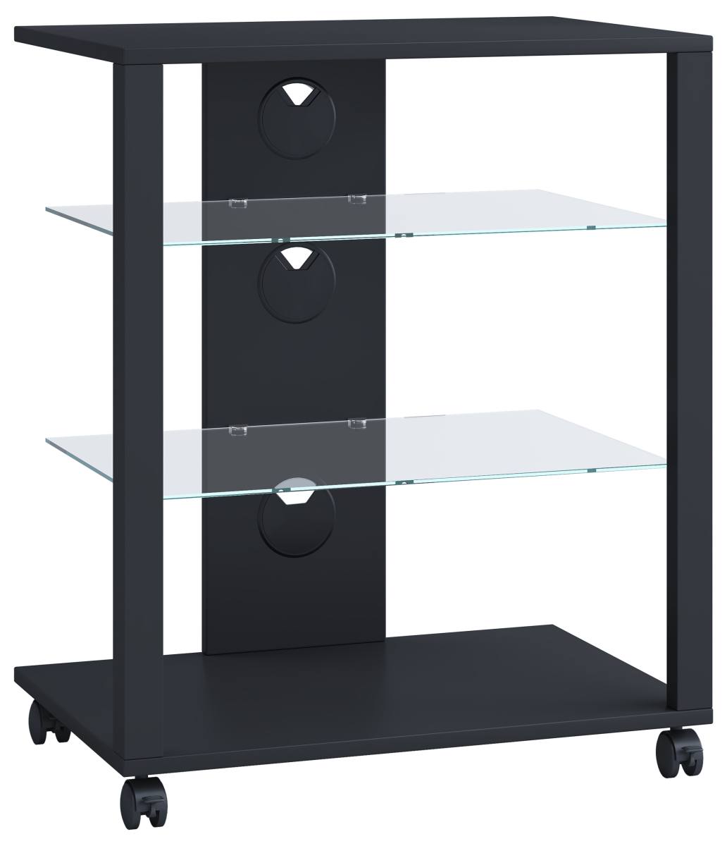 VCM NORDIC Folas Hi-fi og TV-bord, m. 2 glashylder og hjul, TV-borde hos HomeNordic