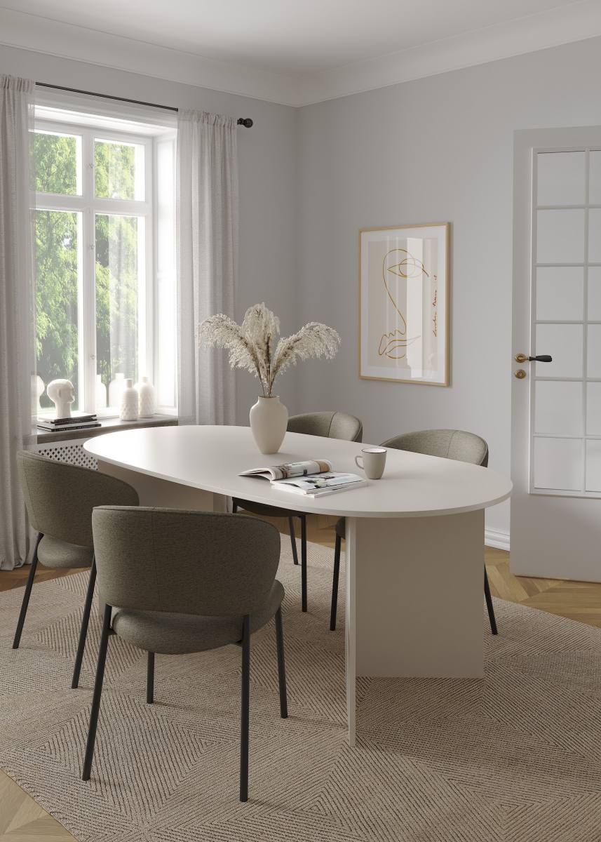 TVILUM Family Spisebord 100x200 cm, cashmere, produktbillede 4 af 5, Spiseborde hos HomeNordic