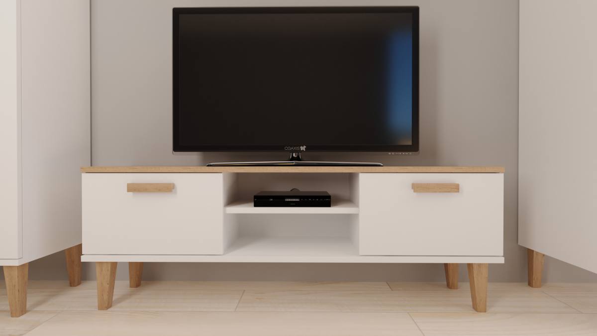 KOCOT Denver TV-bord, m. 2 låger og 1 hylde, produktbillede 3 af 4, TV-borde hos HomeNordic