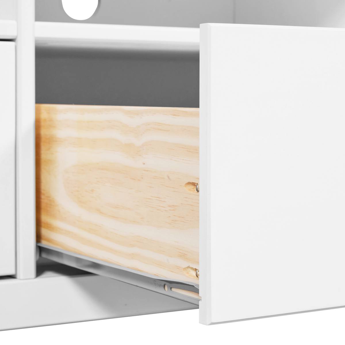 NORDIC LIVING COLLECTION Chilly Home TV-bord, m. 3 åbne rum og 3 skuffer, produktbillede 6 af 8, TV-borde hos HomeNordic