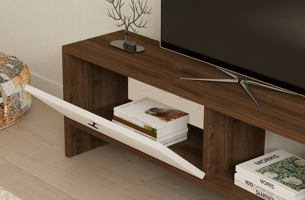 NORDVÄRK Gaye TV-bord, m. 1 låge og 1 hylde, produktbillede 3 af 5, TV-borde hos HomeNordic