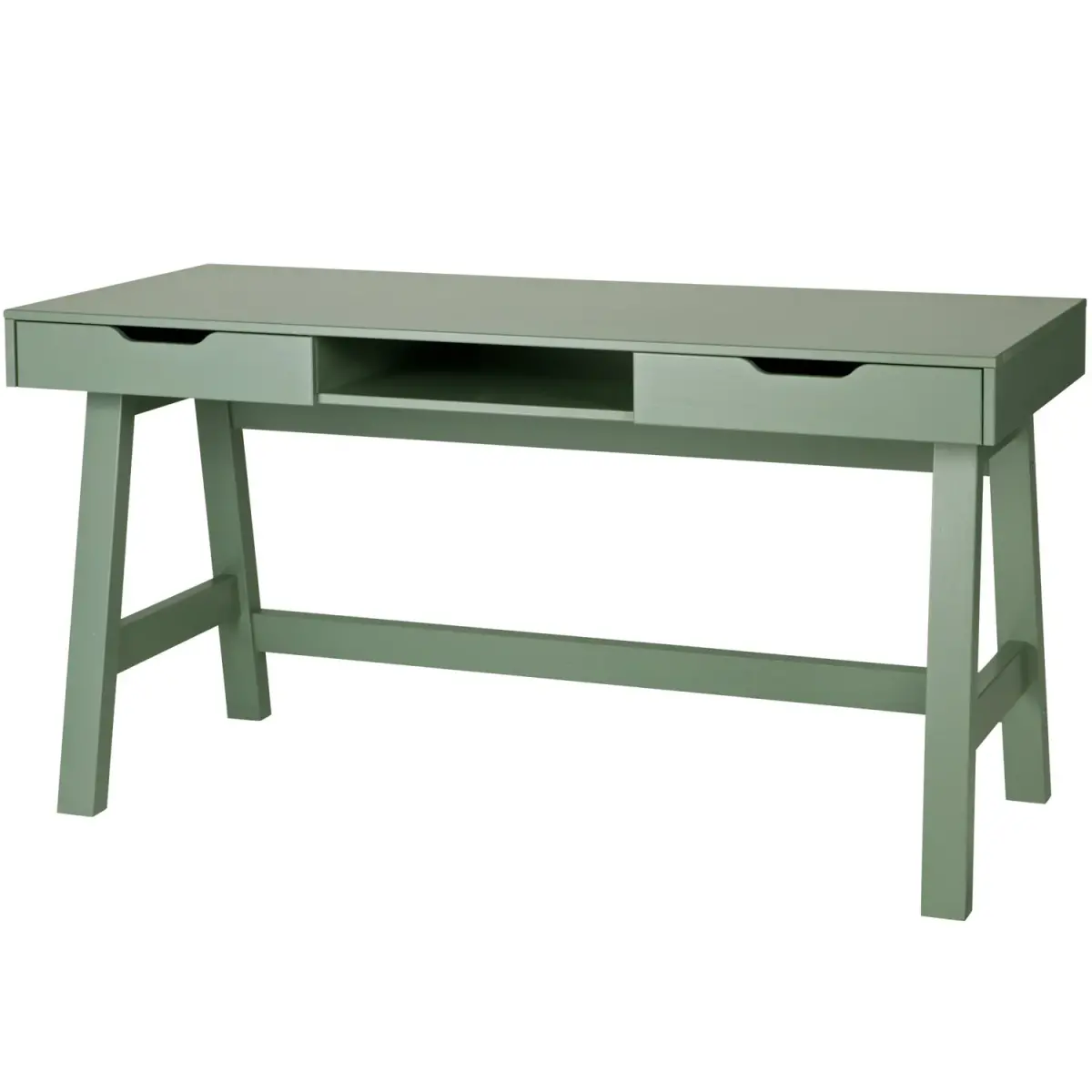 WOOOD - Nikki Skrivebord Fyrretræ Jade Green FSC 75x140x62 cm, produktbillede 6 af 11, Skriveborde hos HomeNordic