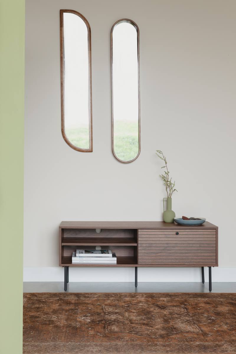 WHITE LABEL LIVING Stripes Lav TV-bord, m. 1 låge og 2 hylder, produktbillede 9 af 9, TV-borde hos HomeNordic