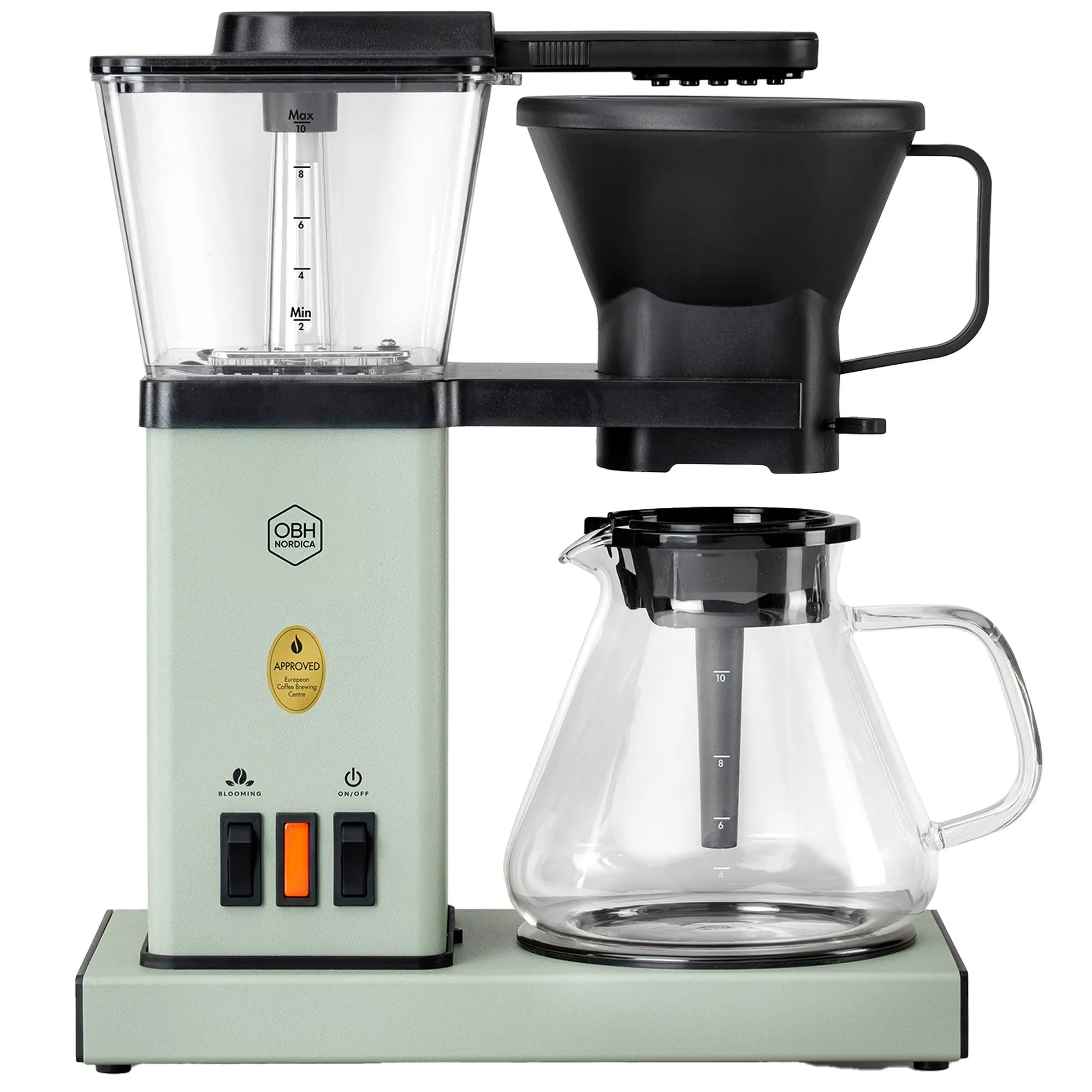 Blooming Prime kaffemaskine 1,25 liter, misty green, Kaffemaskiner hos HomeNordic