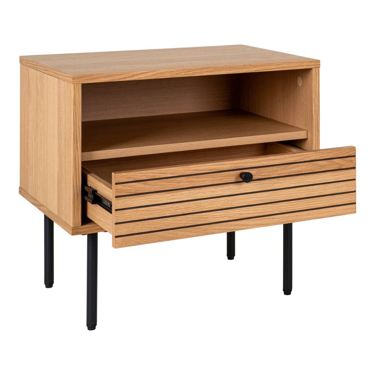 Create sofabord i egefiner og sorte metalben, produktbillede 4 af 6, Moderne designs hos HomeNordic