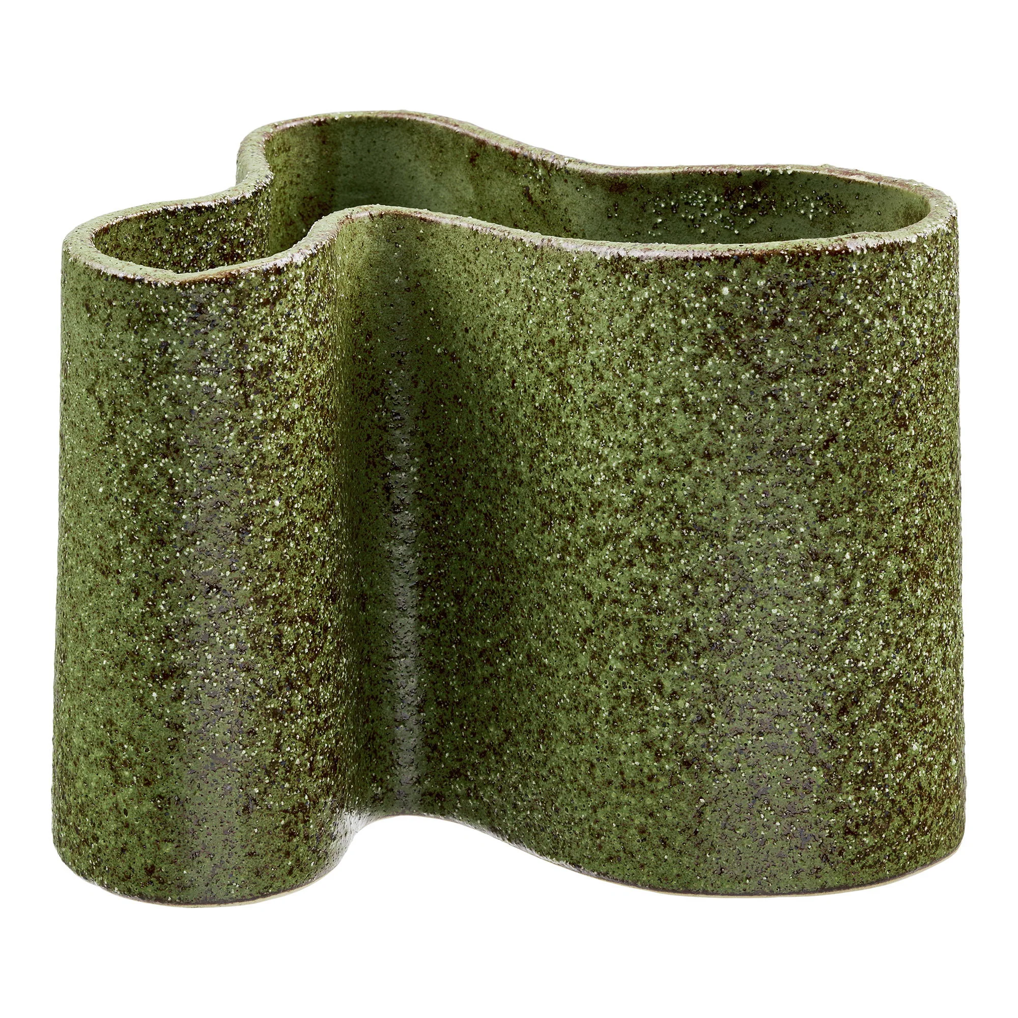 Vase - Vase, Keramik, Mørk Skov Grøn, 14,5X19X14,5 Cm, Vaser hos HomeNordic