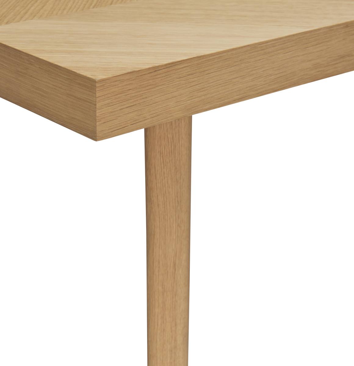 HÜBSCH HERRINGBONE SILDEBEN SPISEBORD NATUR/EG, produktbillede 4 af 4, Spiseborde hos HomeNordic