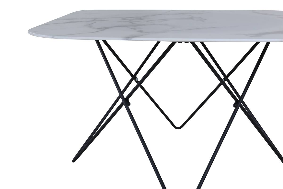 Tubas- Sofabord i hvid marmor glas og sort metal, 80 x 80 cm, produktbillede 11 af 11, Moderne designs hos HomeNordic