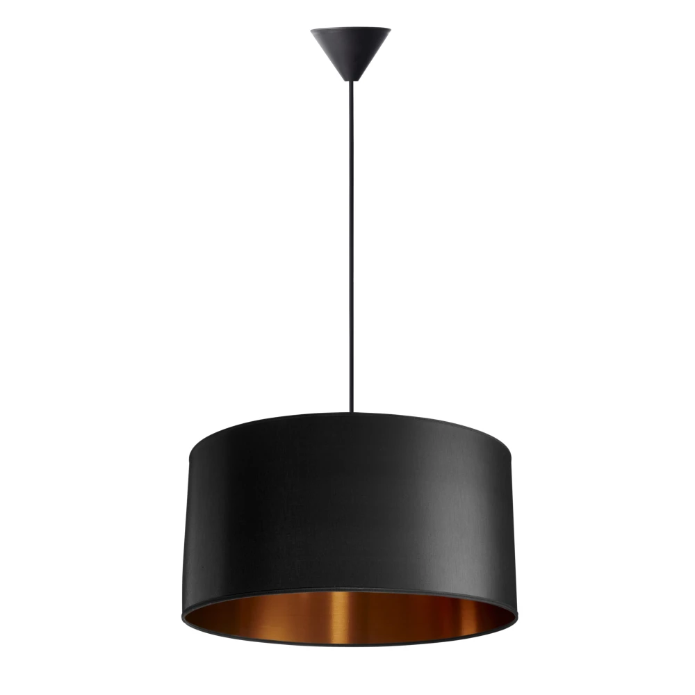 Isabella Castillo Ø50 Pendel Lampe E27 i Sort/Kobber, Pendler hos HomeNordic