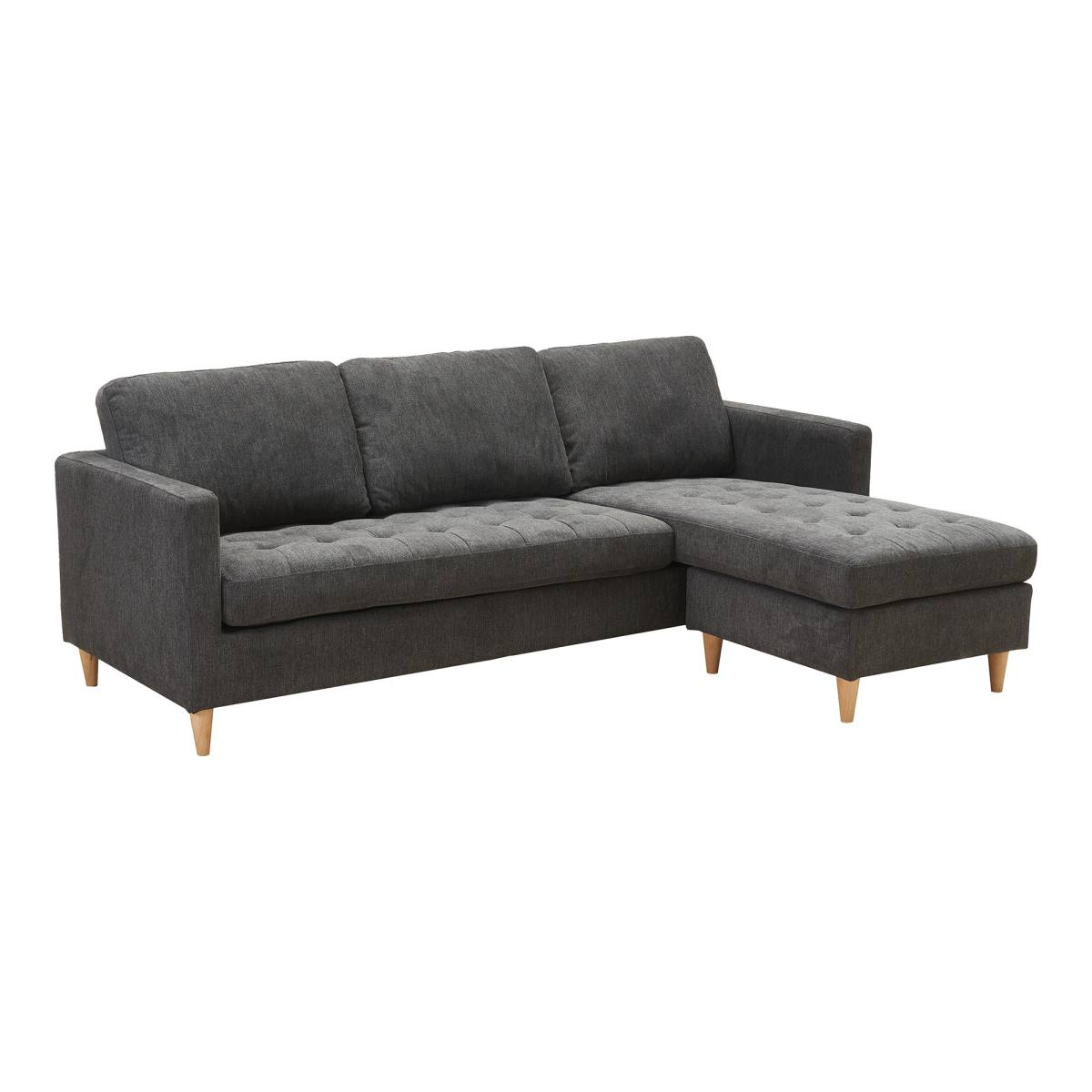 Milano Lounge sofa l mørkegråt stof, Sofaer hos HomeNordic