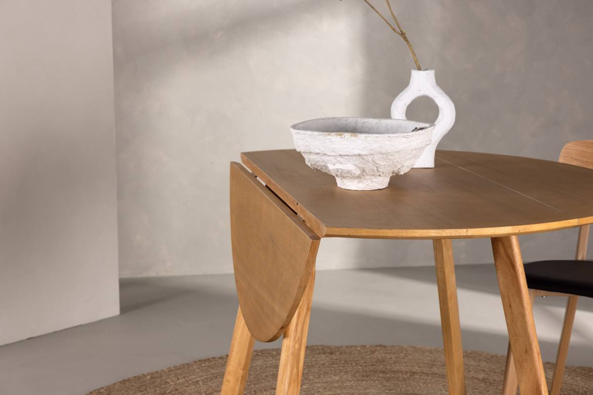 VENTURE DESIGN Yakidon spisebord, m. klap, rund, produktbillede 18 af 19, Spiseborde hos HomeNordic