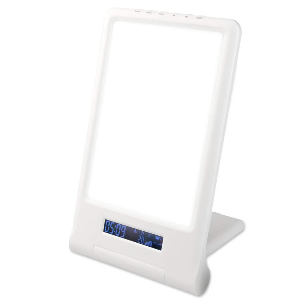 LED lysterapi lampe med timer/alarm, Batterier hos HomeNordic