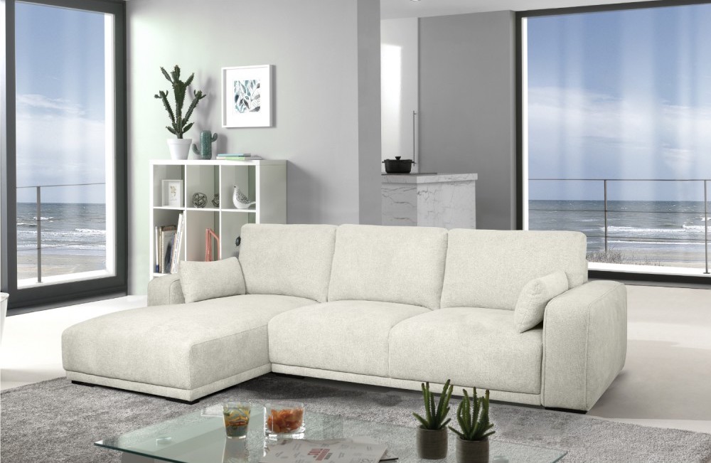 Santa Monica sofa med chaiselong til venstre i cremefarvet møbelstof, produktbillede 12 af 12, Sofaer hos HomeNordic