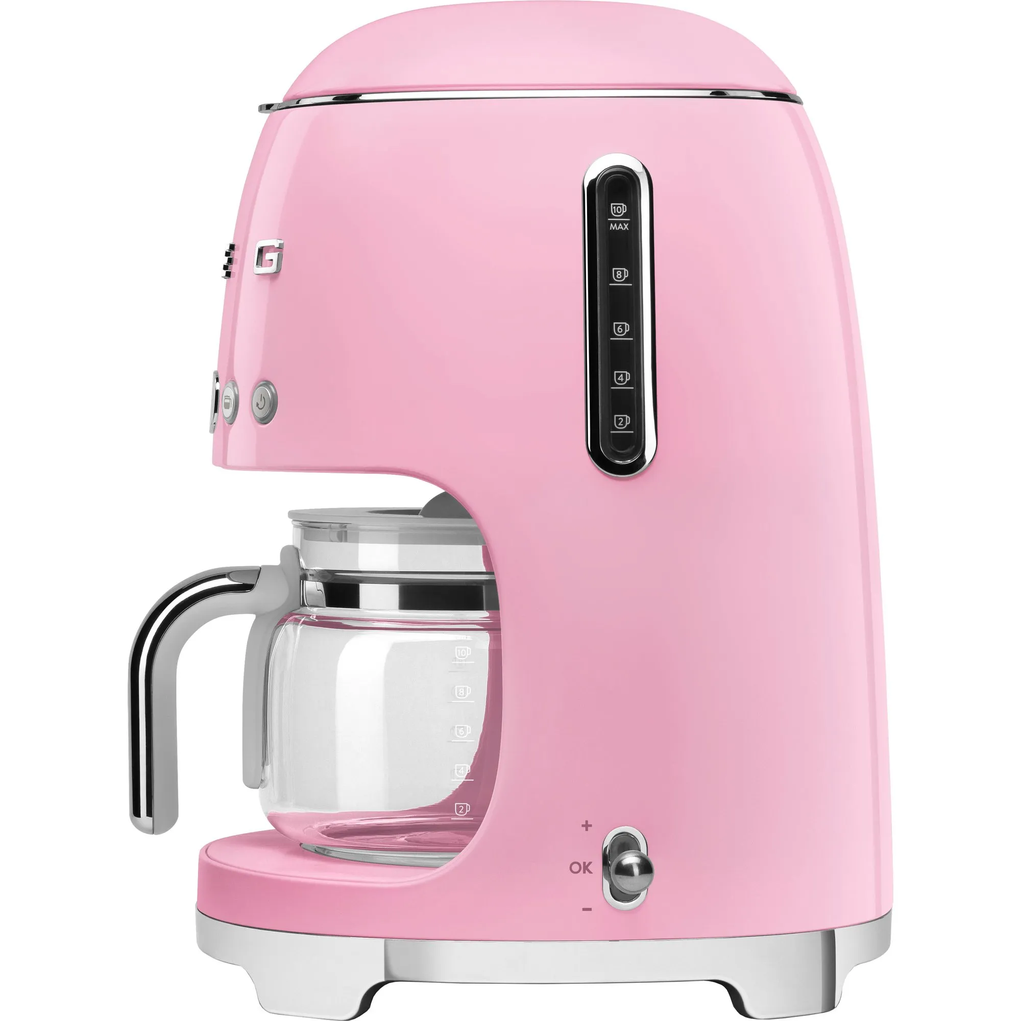 DCF02PKEU Retro kaffemaskine, rosa, produktbillede 2 af 4, Kaffemaskiner hos HomeNordic