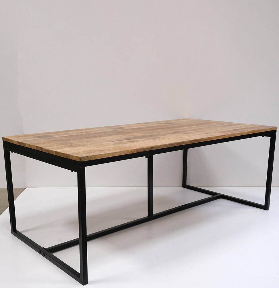 TRADEMARK LIVING SPISEBORD RONALDO SORT STEL, produktbillede 2 af 6, Spiseborde hos HomeNordic