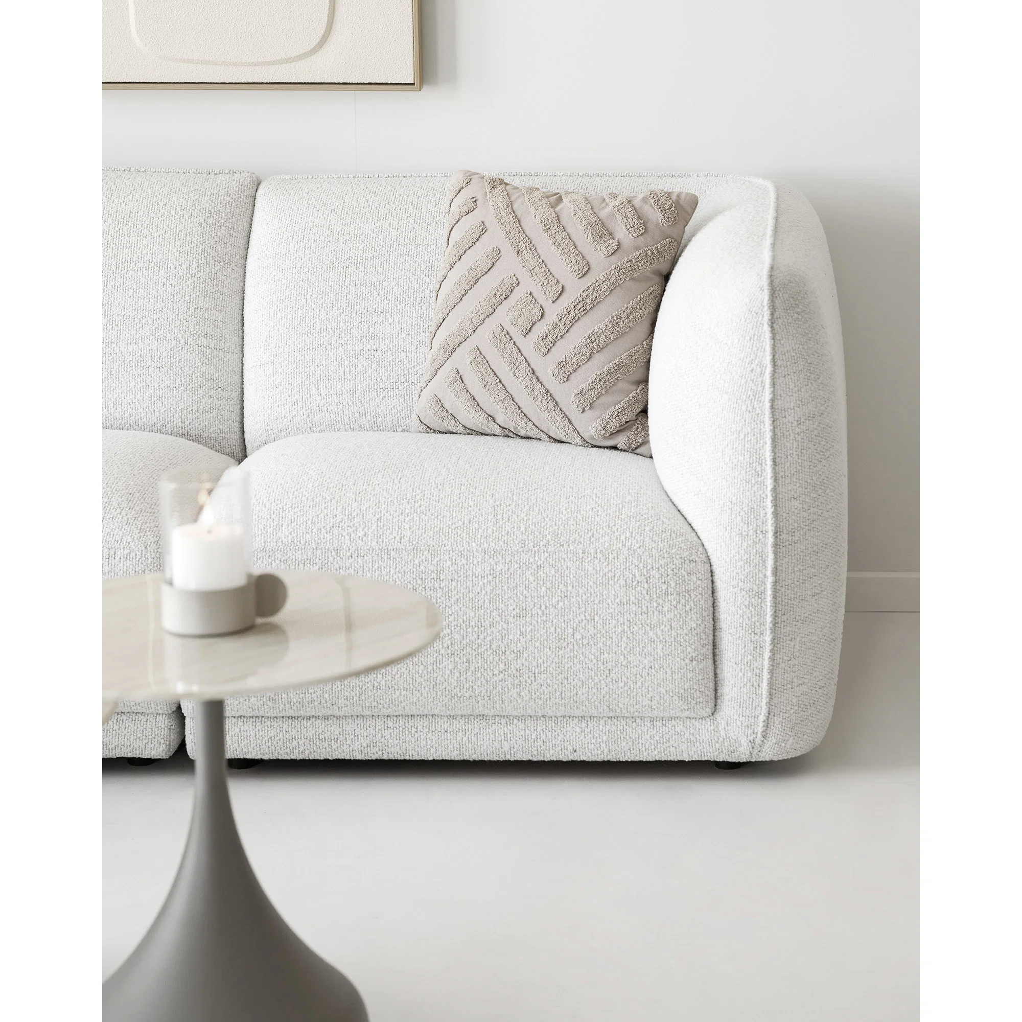 HOUSE NORDIC NOOR LOUNGESOFA VENSTRESTILLET 2 PUDER HVID, produktbillede 5 af 5, Sofaer hos HomeNordic