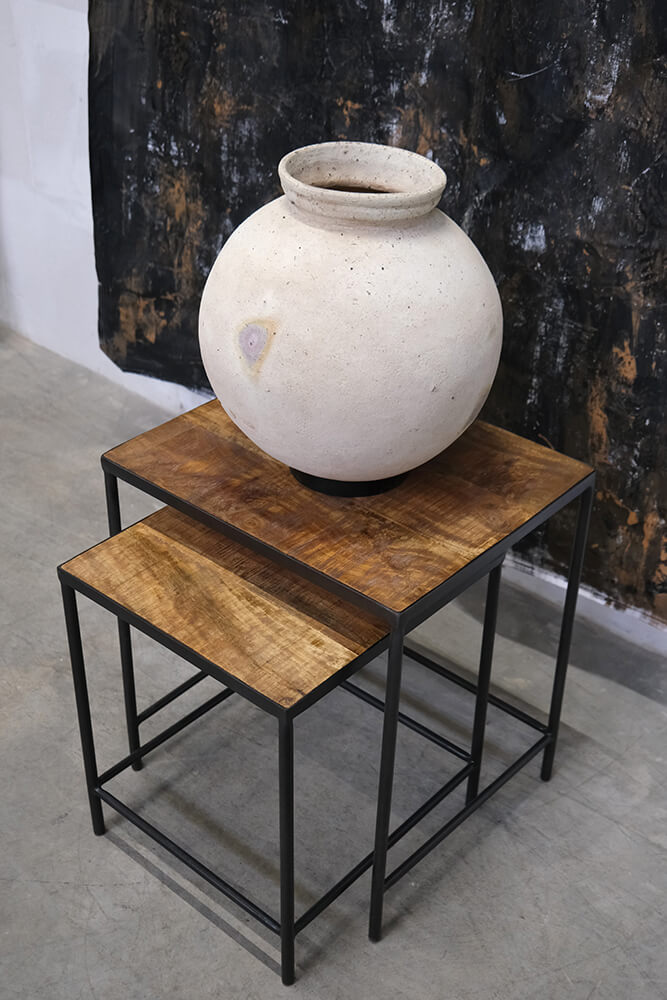 Tian - Indskudsbord i rustikt træ og metal, produktbillede 5 af 11, Moderne designs hos HomeNordic
