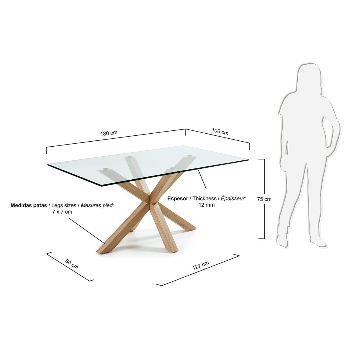 KAVE HOME Arya spisebord, produktbillede 2 af 5, Spiseborde hos HomeNordic