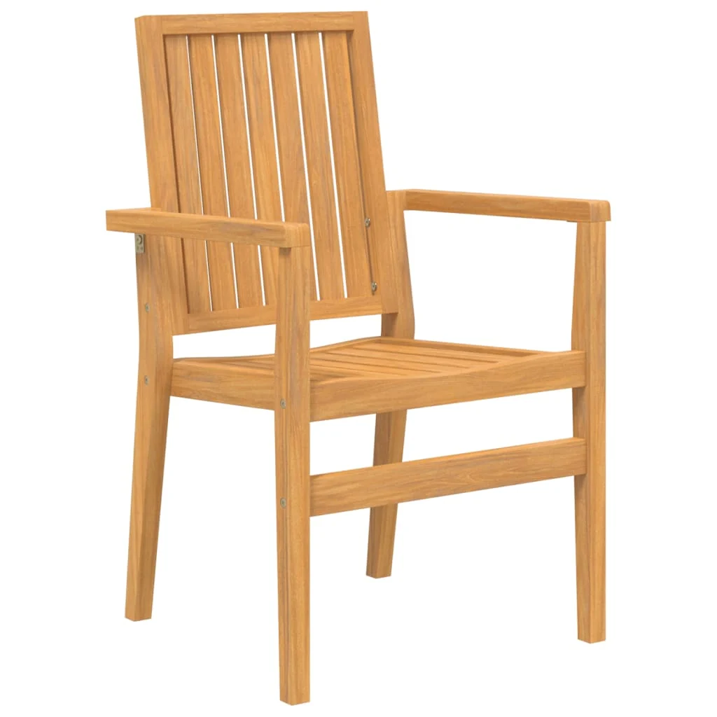 Stabelbare Havestole 56,5x57,5x91 Cm Massivt Teaktræ, produktbillede 3 af 10, Havestole i teaktræ hos HomeNordic