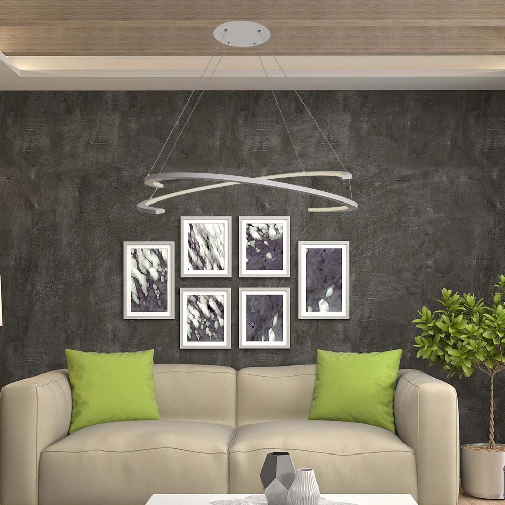 48W LED designer pendel, hvid, Pendler hos HomeNordic