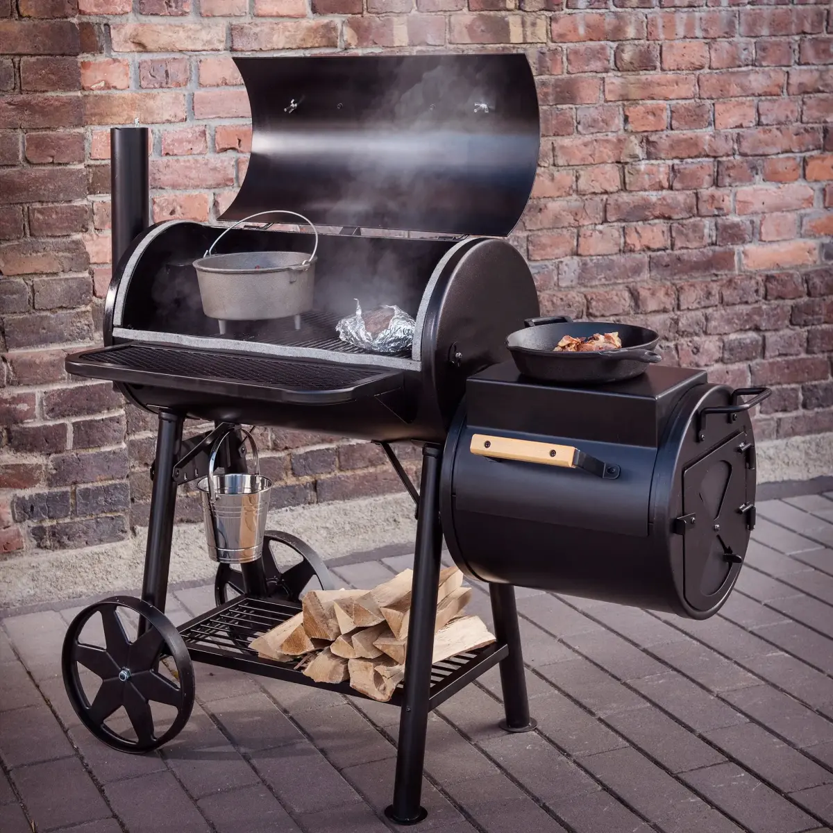 Georgia off-set smoker L, produktbillede 2 af 6, Kulgrill hos HomeNordic