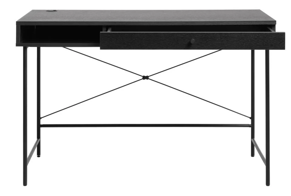 Pensacola Skrivebord, Sort Melamin, 120x60x76 cm, produktbillede 18 af 18, Skriveborde hos HomeNordic