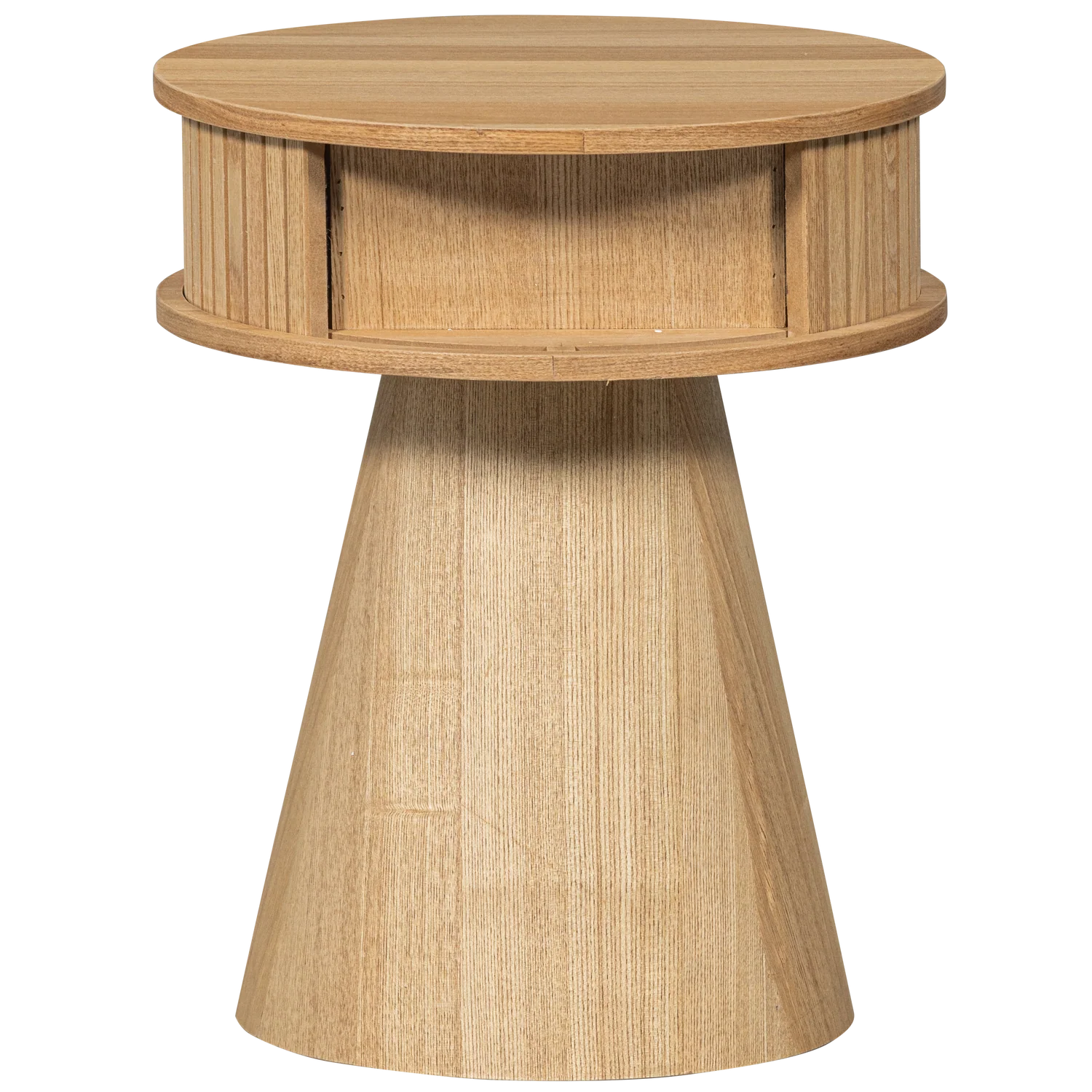 WOOOD - Karri natbord rundt i MDF/fyrretræ, natur, produktbillede 6 af 8, Sengeborde hos HomeNordic