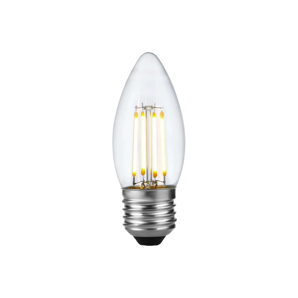 E27 4W dæmpbar LED kertepære, Glas hos HomeNordic