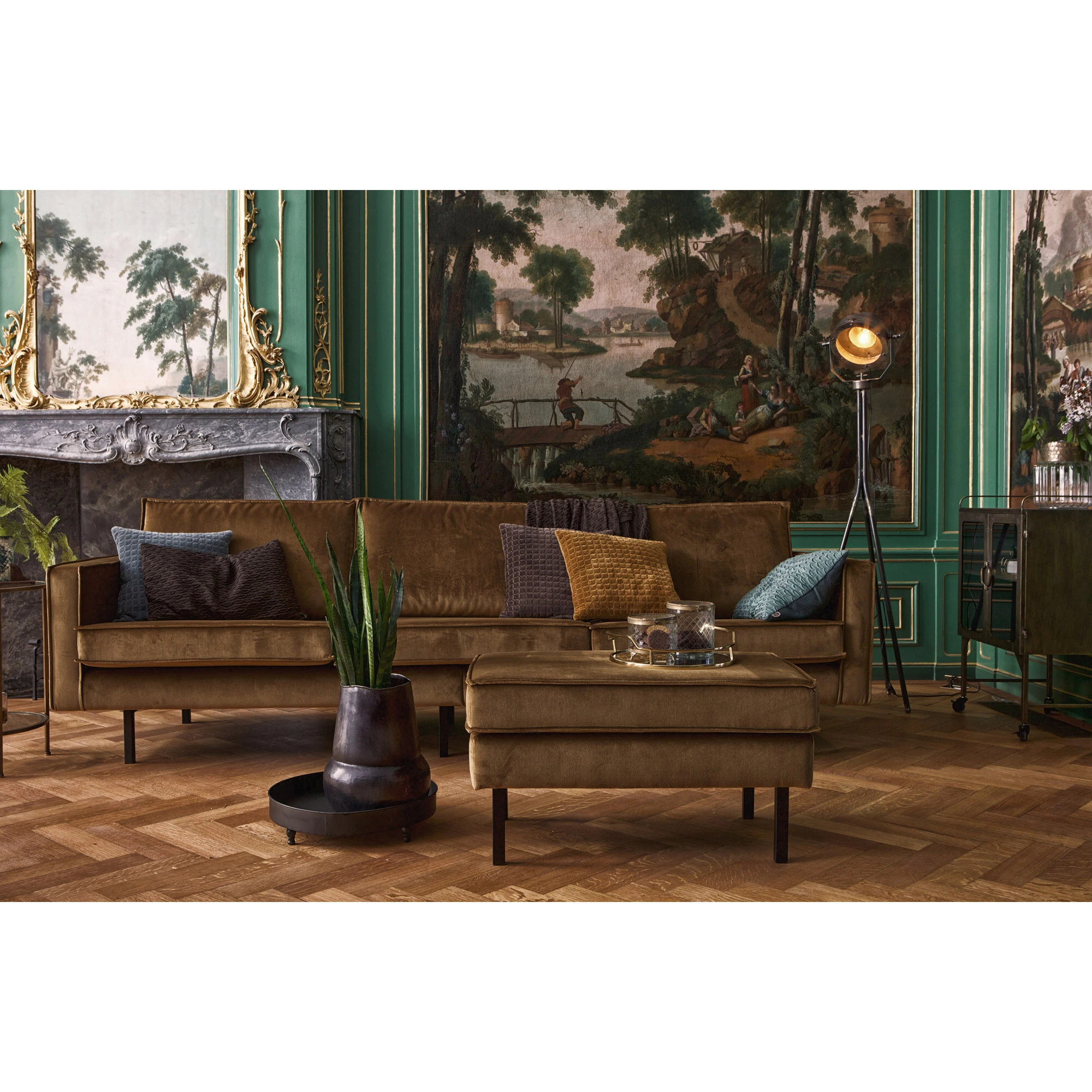 Rodeo 3-pers Sofa Velour, produktbillede 9 af 10, Sofaer hos HomeNordic