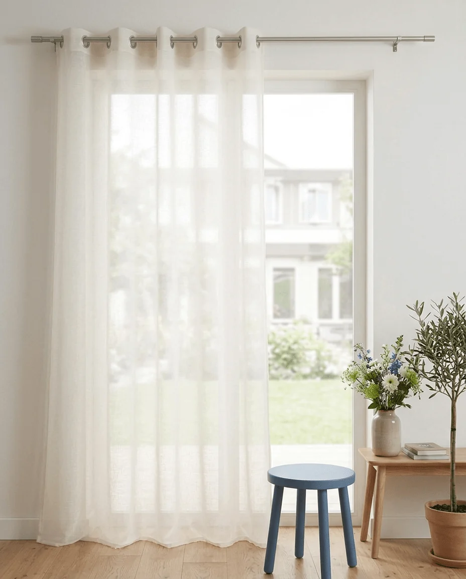 MOLY – Tyndt gardin, Elfenben Hvid, produktbillede 3 af 7, Gardiner hos HomeNordic