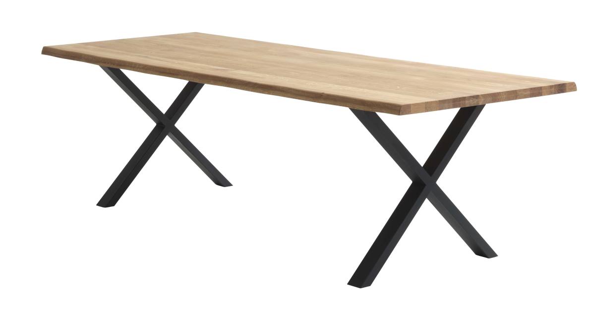 Atlantic spisebord med bølget kant 40 mm, m. udtræk, Spiseborde hos HomeNordic