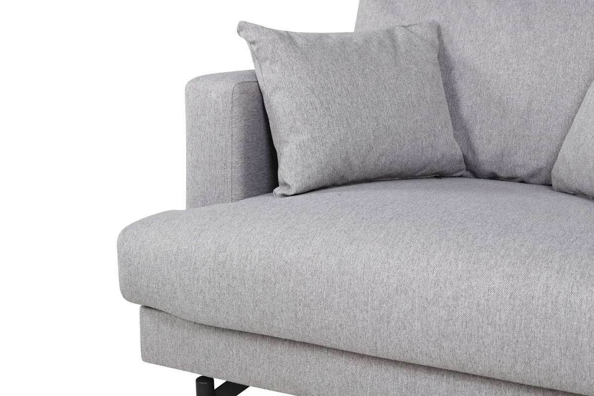Warden - Lænestol i lysegrå polyester stof, produktbillede 11 af 14, Lænestole hos HomeNordic