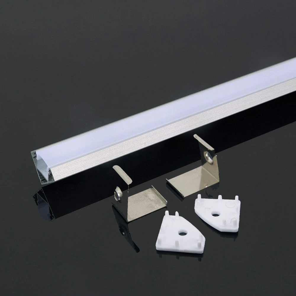 2m hjørneprofil i aluminium til LED strips, sort, LED-strips hos HomeNordic