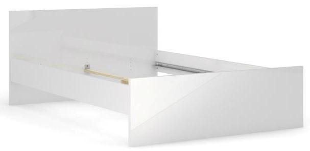 Nibe dobbeltseng 140 x 200 cm i hvid højglans eksklusive lamelbund., Soveværelse hos HomeNordic