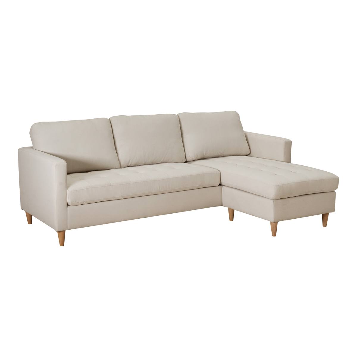 Milano Lounge sofa l lys sand farvet stof, Sofaer hos HomeNordic