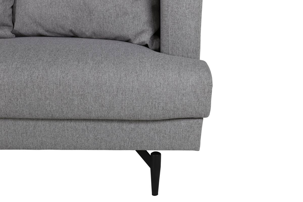 Warden - Sofa 3-personers i lysegrå polyester stof, produktbillede 14 af 14, Sofaer hos HomeNordic