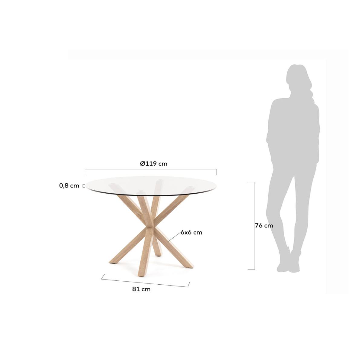 KAVE HOME rund Arya spisebord, produktbillede 2 af 7, Spiseborde hos HomeNordic