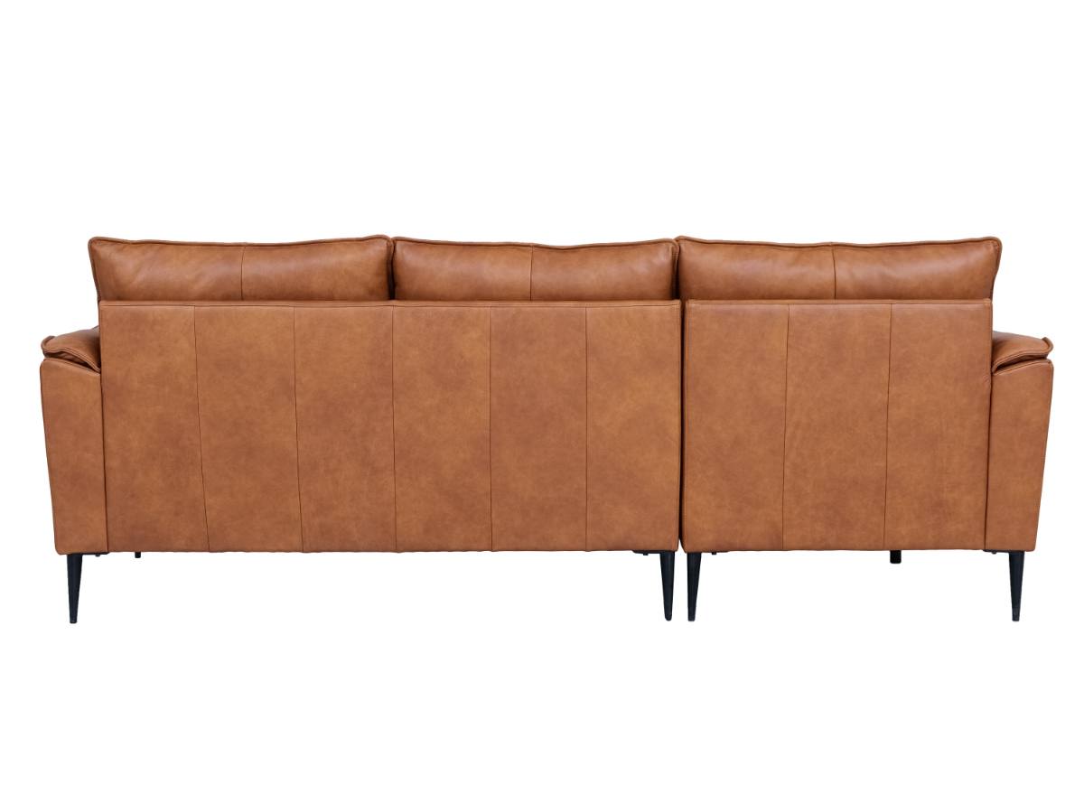 Jazz sofa med chaiselong til venstre i brun okselæder, produktbillede 4 af 9, Sofaer hos HomeNordic