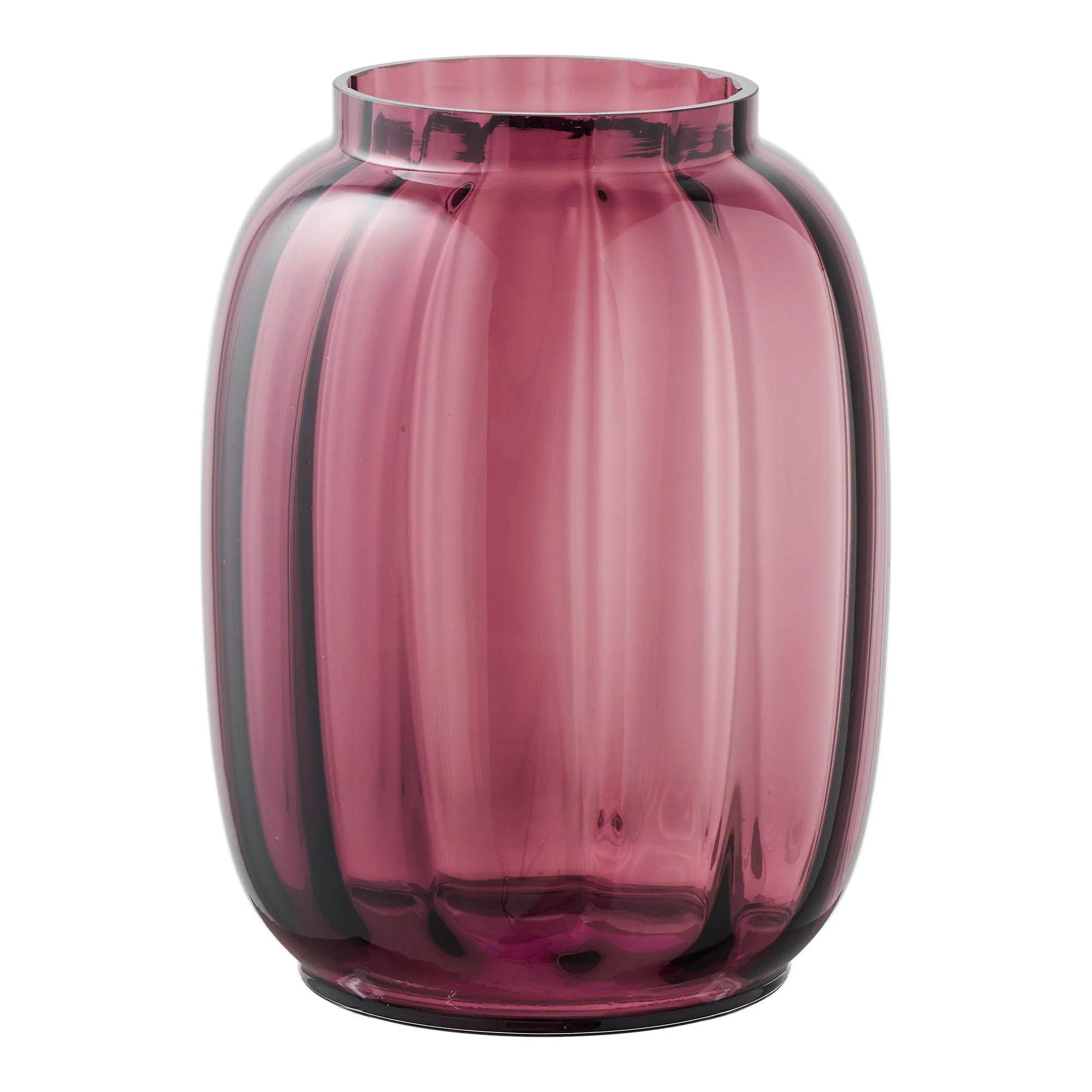 Vase - Vase, Mundblæst Glas, Kastanje Rød Ø17X21 Cm, Vaser hos HomeNordic