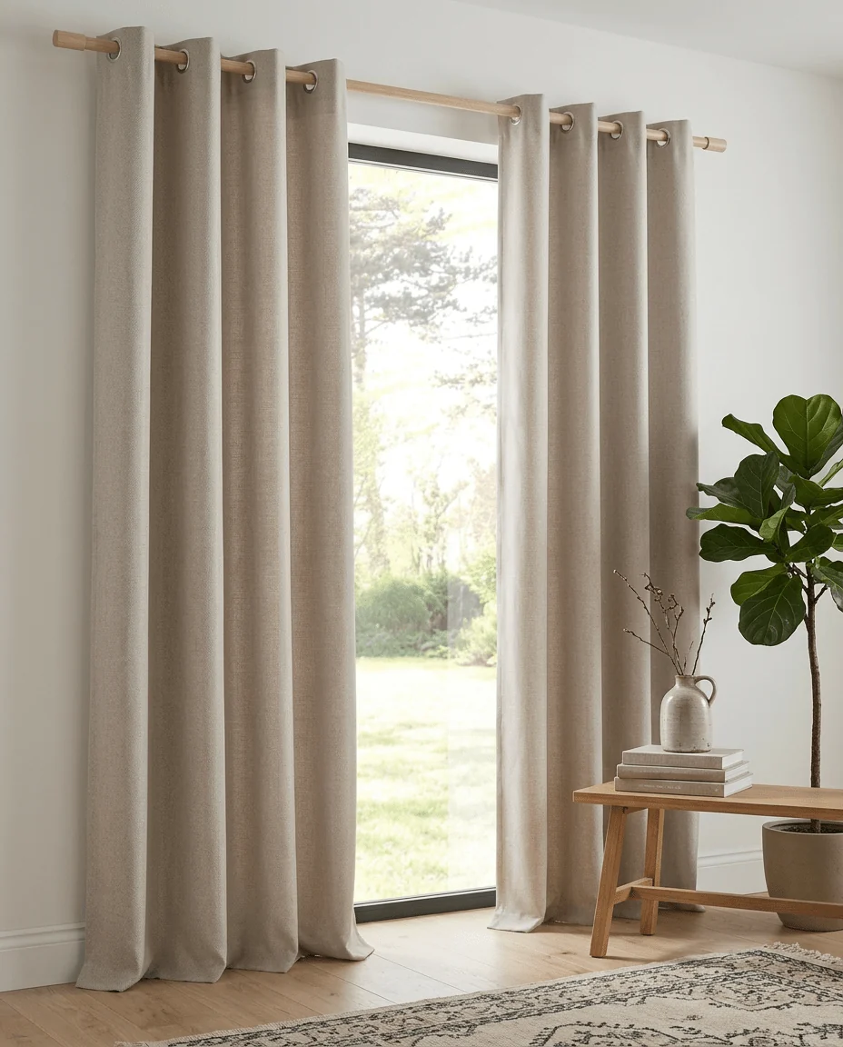 ELENA – Lysdæmpende gardin, Beige, produktbillede 3 af 7, Gardiner hos HomeNordic