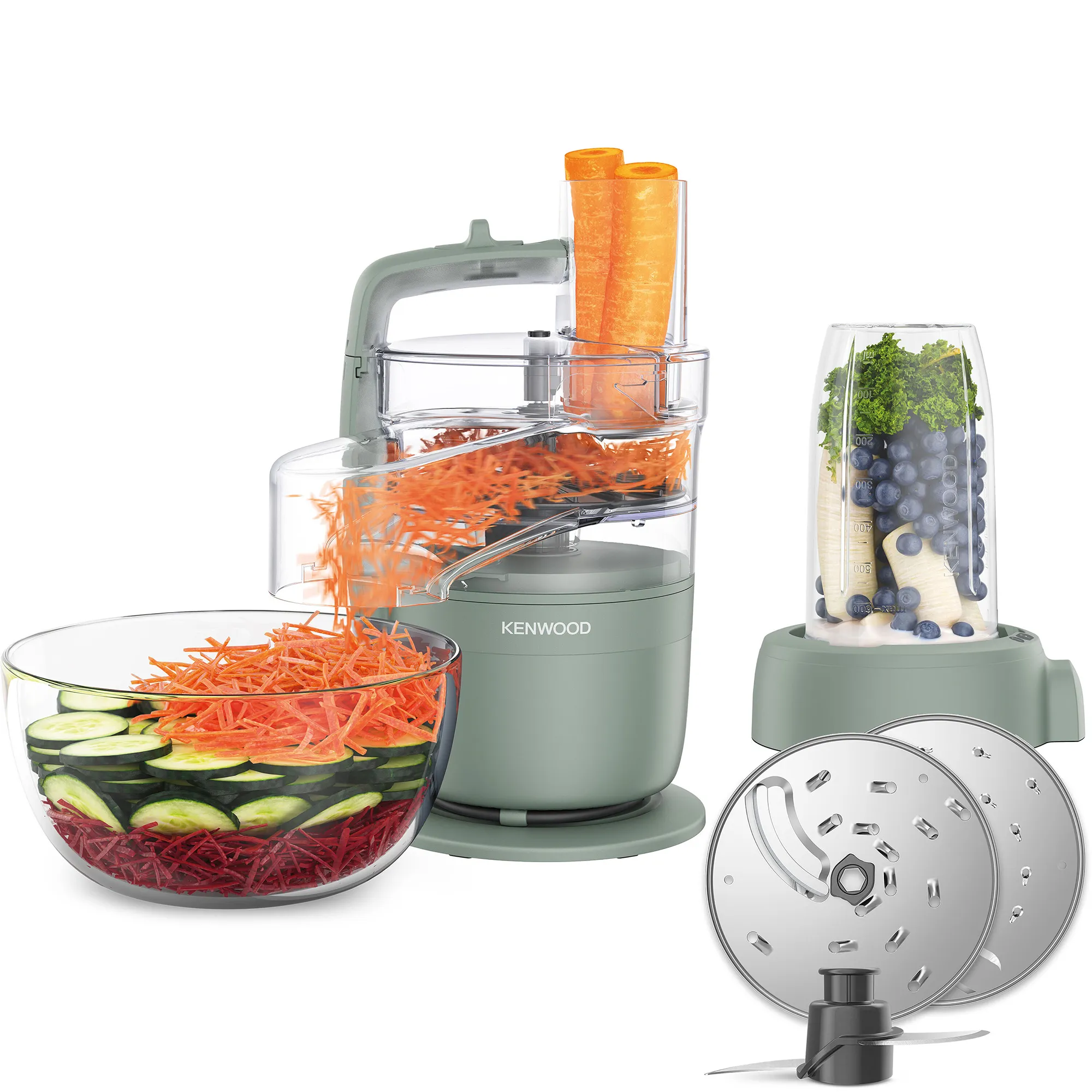 FDP23.380.GR foodprocessor, grøn, produktbillede 2 af 4, Foodprocessorer hos HomeNordic