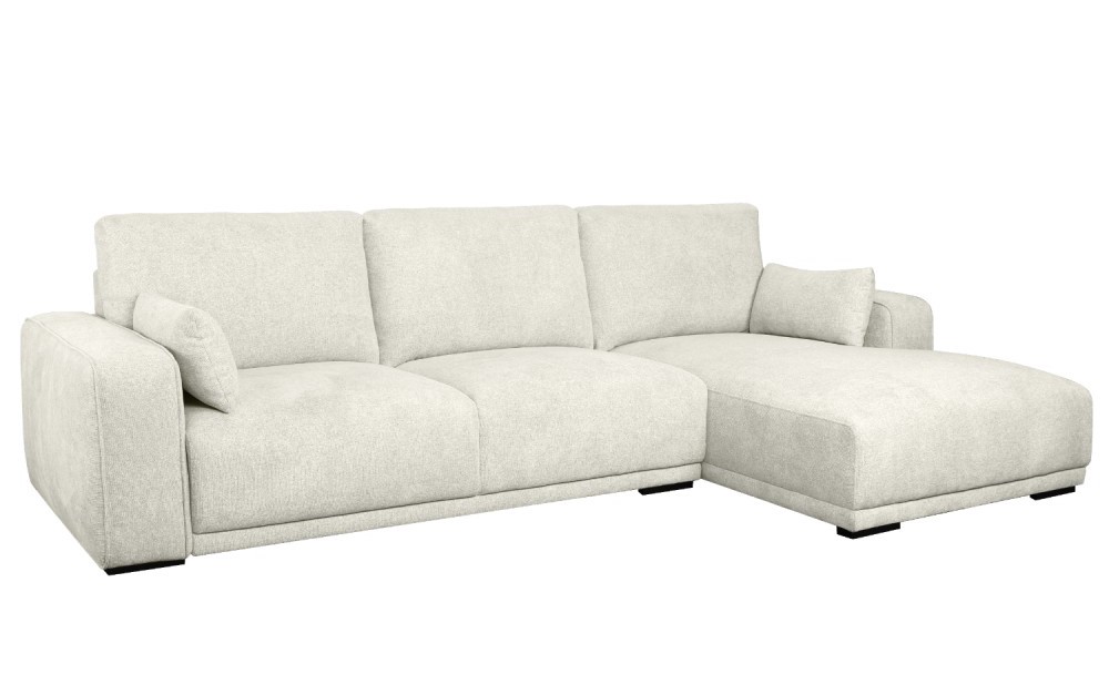 Santa Monica sofa med chaiselong til højre i cremefarvet møbelstof, Sofaer hos HomeNordic