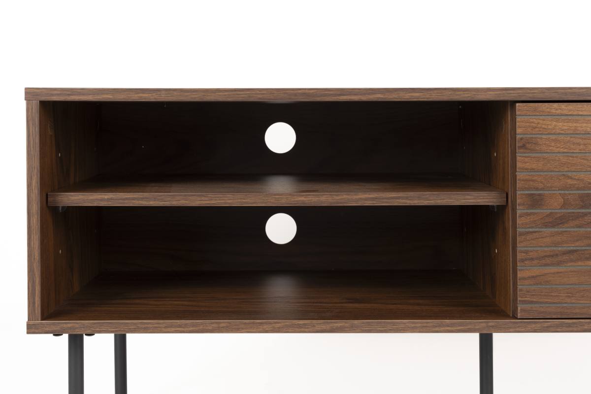 WHITE LABEL LIVING Stripes Lav TV-bord, m. 1 låge og 2 hylder, produktbillede 4 af 9, TV-borde hos HomeNordic