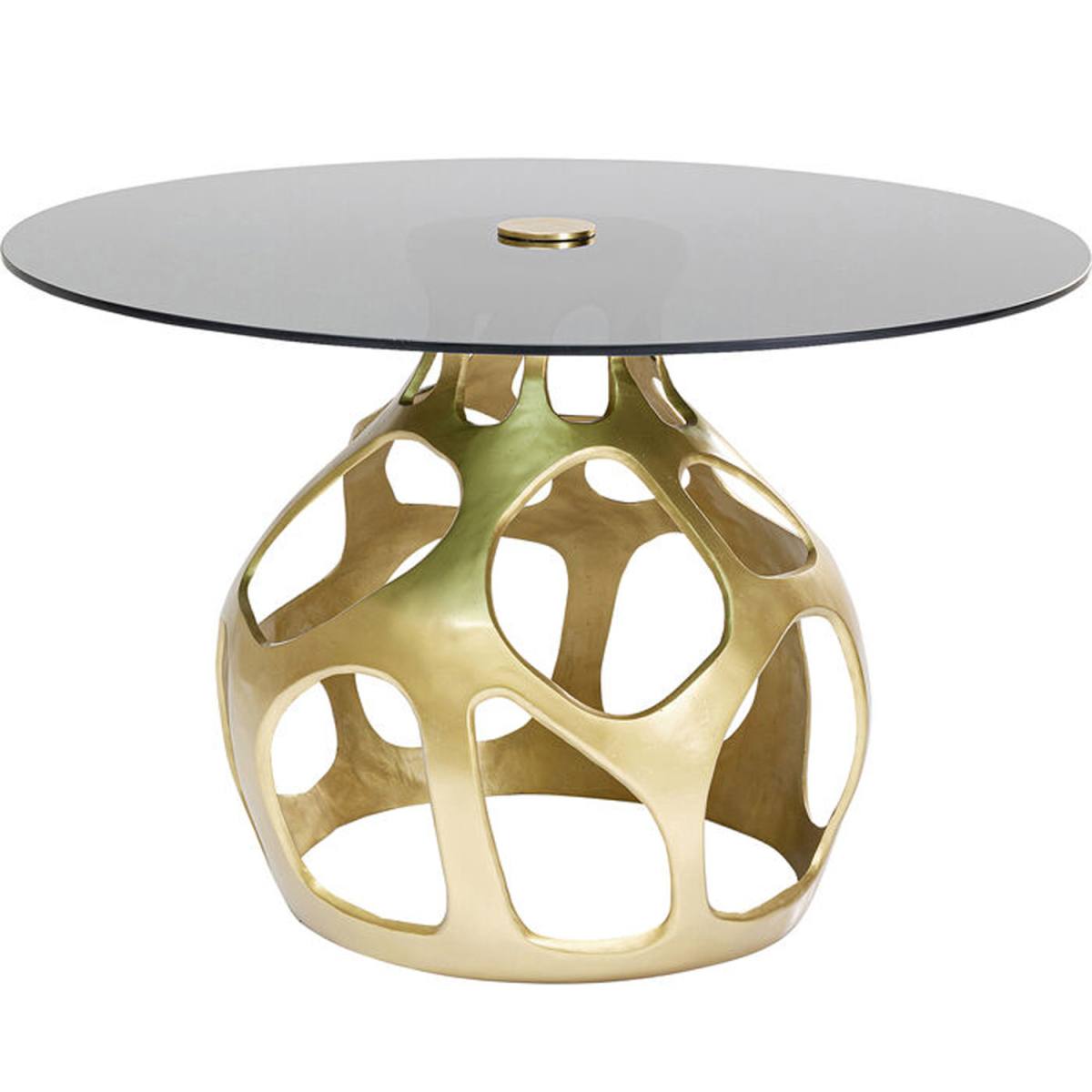 KARE DESIGN Volcano Gold spisebord, rund, Spiseborde hos HomeNordic