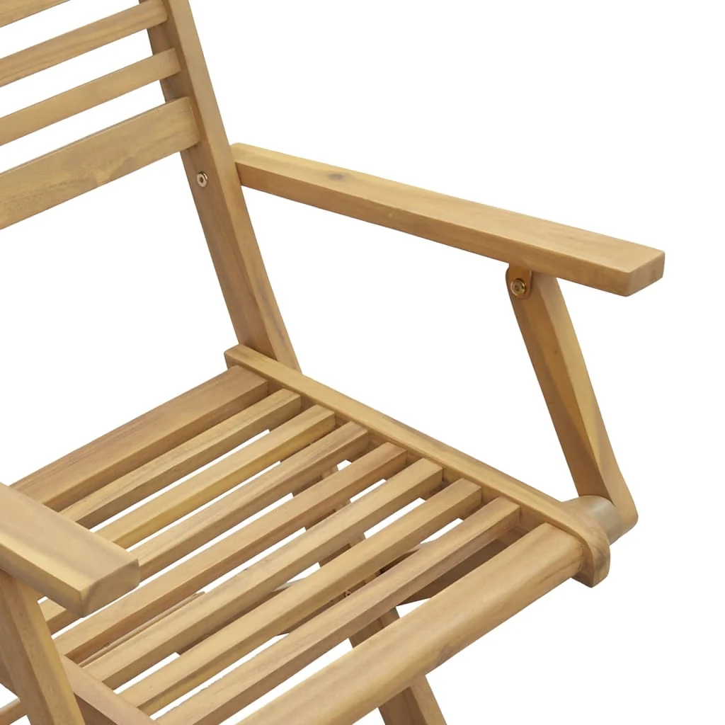 Foldbare Havestole 54,5x61,5x86,5 Cm Massivt Akacietræ, produktbillede 9 af 17, Havestole i akacietræ hos HomeNordic