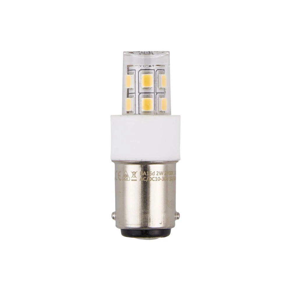 BA15d 2W LED rør, 10-30V, Lysstofrør hos HomeNordic
