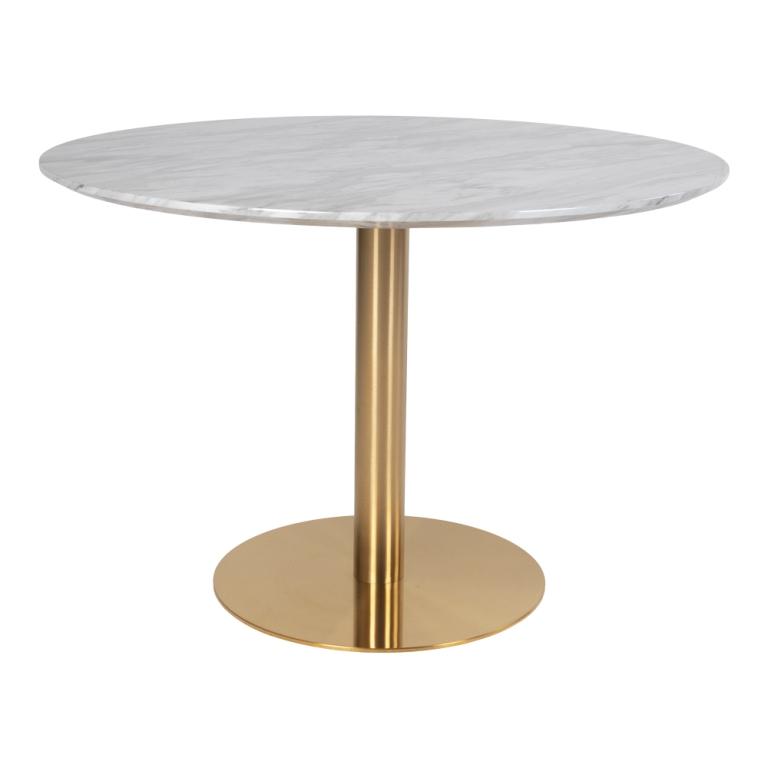 Bologna rundt spisebord diameter 110 cm med fod i messing, Spiseborde hos HomeNordic